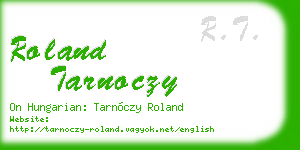 roland tarnoczy business card